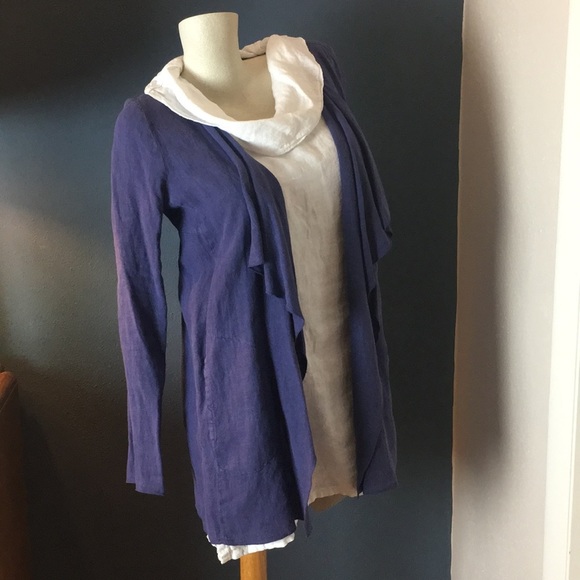 NWT Lagenlook Linen Jacket - Picture 1 of 6